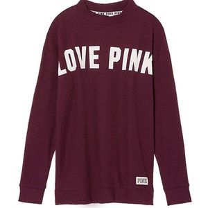 Victoria’s Secret Pink Stadium Mock Neck Pullover
